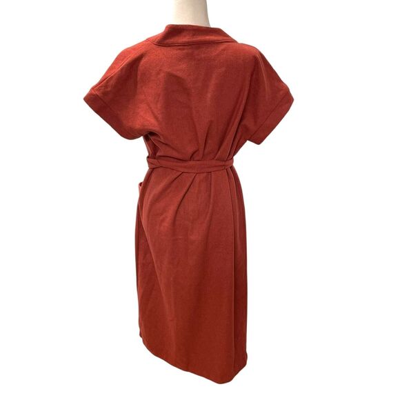 Worthington Wool Blend Spiced Apple Orange Belted Wrap Coatigan Cardigan XS - Picture 5 of 7